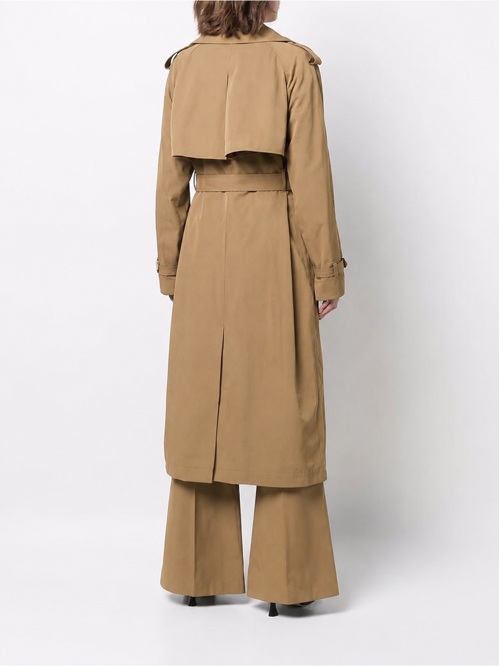 12Storeez Classic Trench Coat With A Belt Size XS Tan Beige Pockets Elegant
